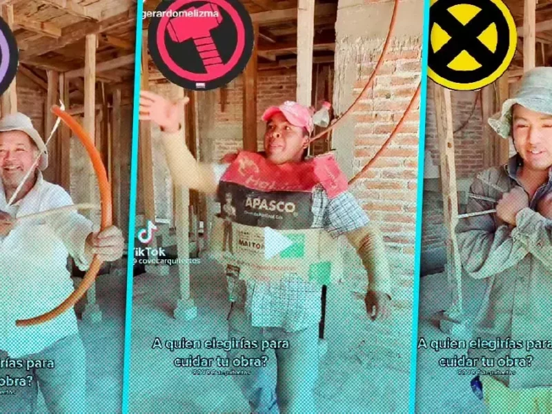Los albañilvengers se vuelven virales en Tik Tok