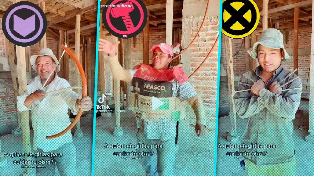 Los albañilvengers se vuelven virales en Tik Tok