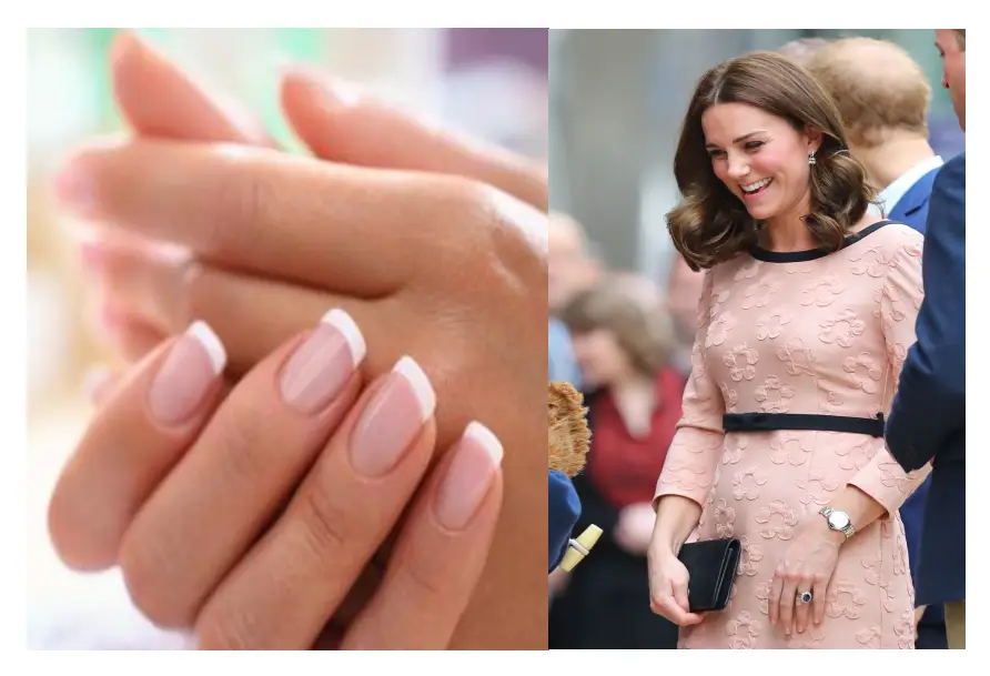 Catalina de Cambridge con manicure francés