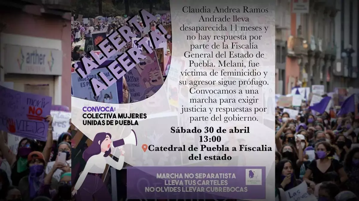 Justicia por feminicidios: Mujeres Unidas de Puebla convoca a marcha