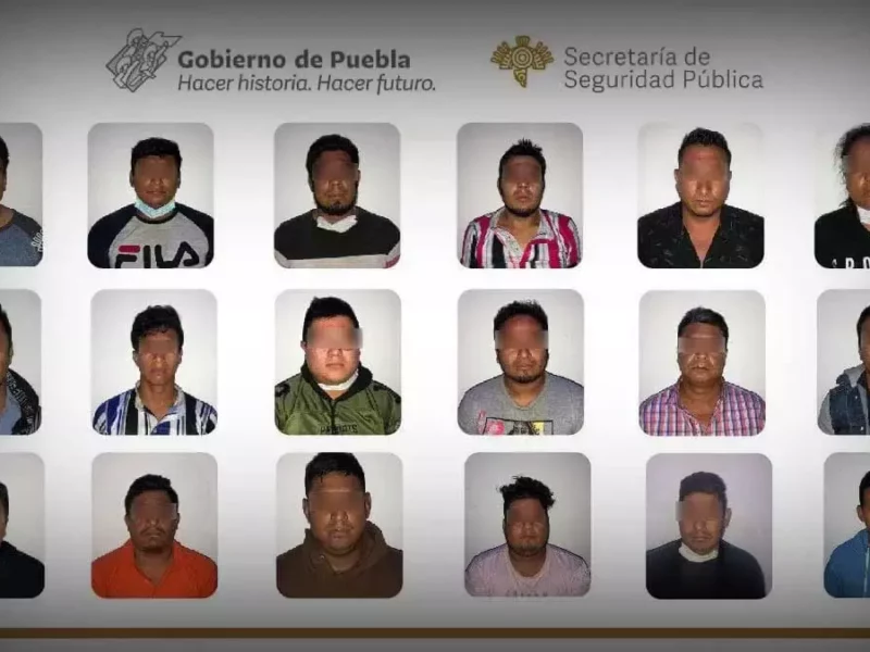 Detienen 19 tratantes de personas en Puebla