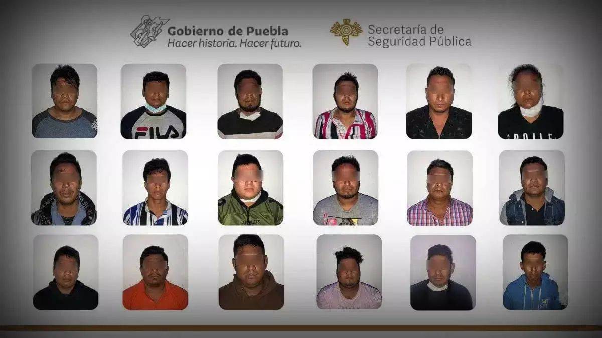 Detienen 19 tratantes de personas en Puebla