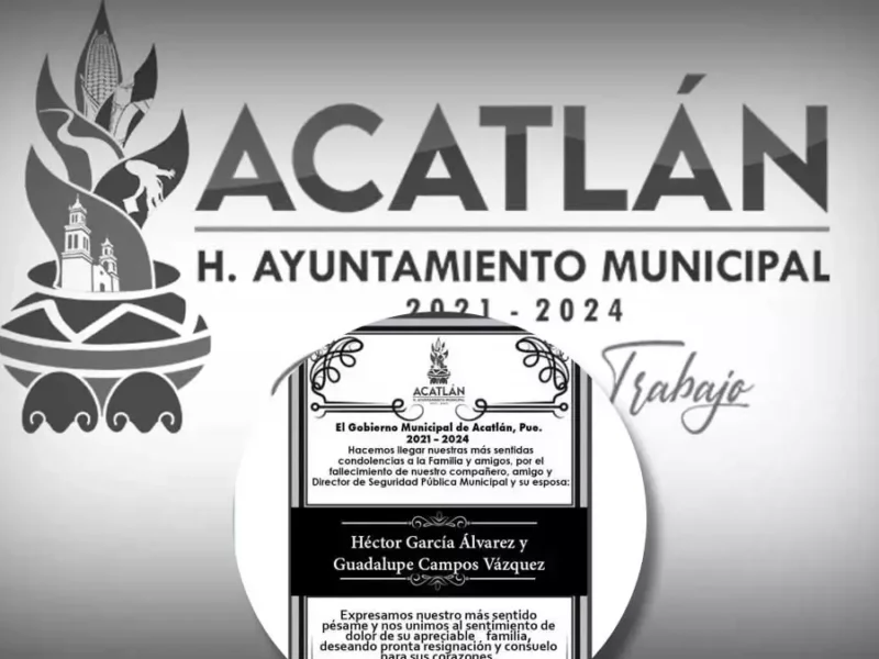 Envían condolencias tras ejecución del director de Seguridad y su esposa.