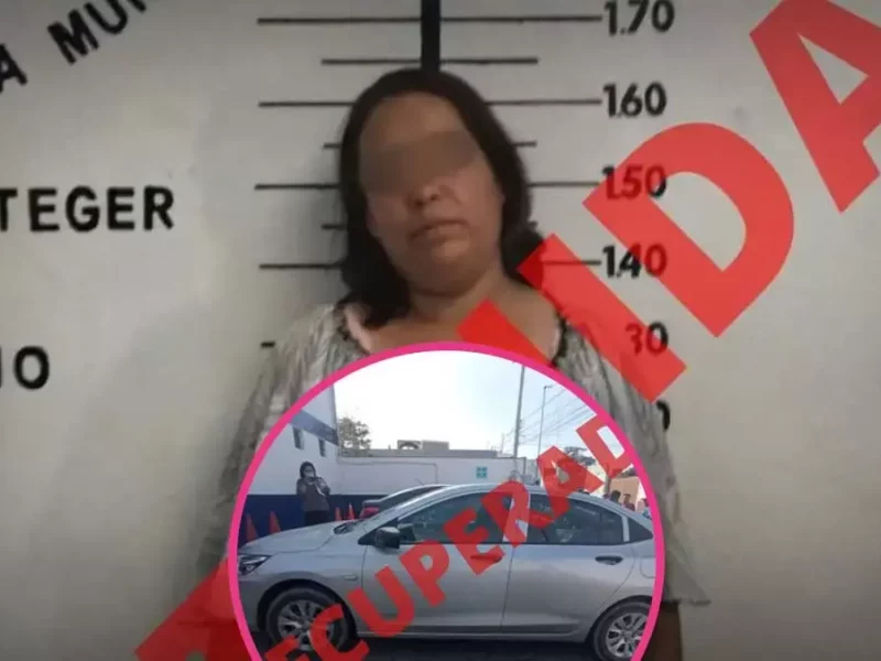 Detenida por reporte de robo em San Pedro Cholula.