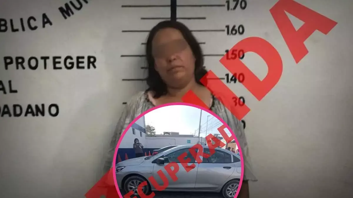 Detenida por reporte de robo em San Pedro Cholula.