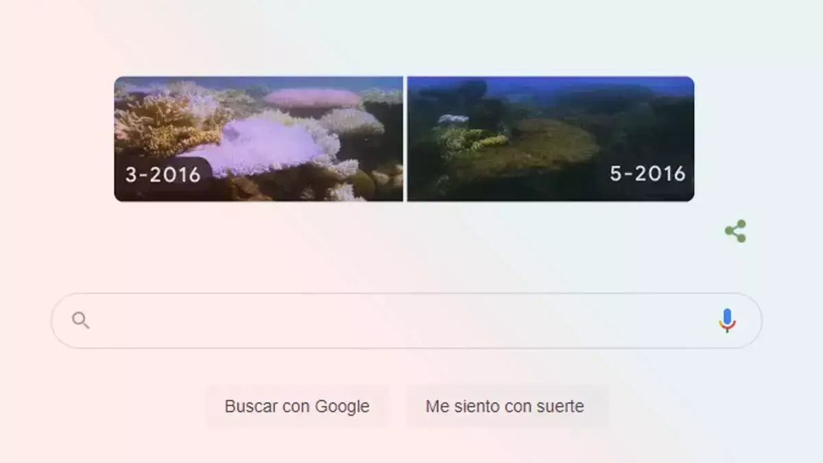 Efectos del cambio climático: el triste doodle de Google