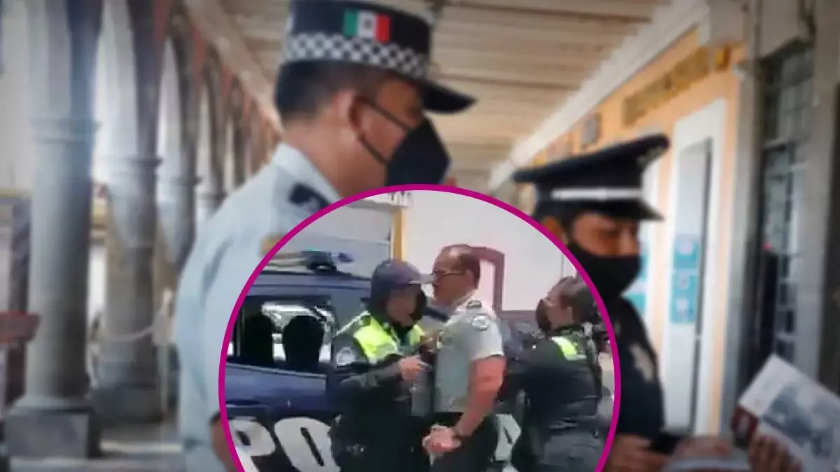 Agente de la Guardia Nacional atacó a policías municipales de Puebla.