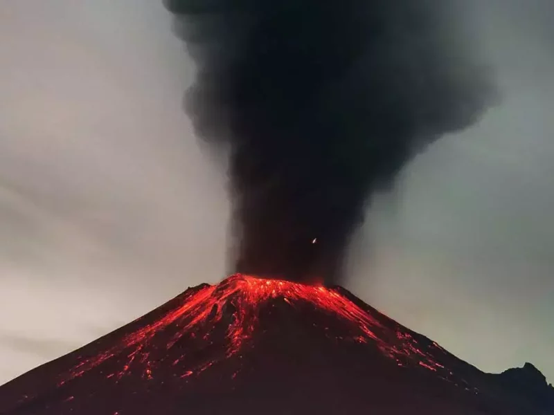A qué comunidades afectaría la lava por la erupción del volcán Popocatépetl.