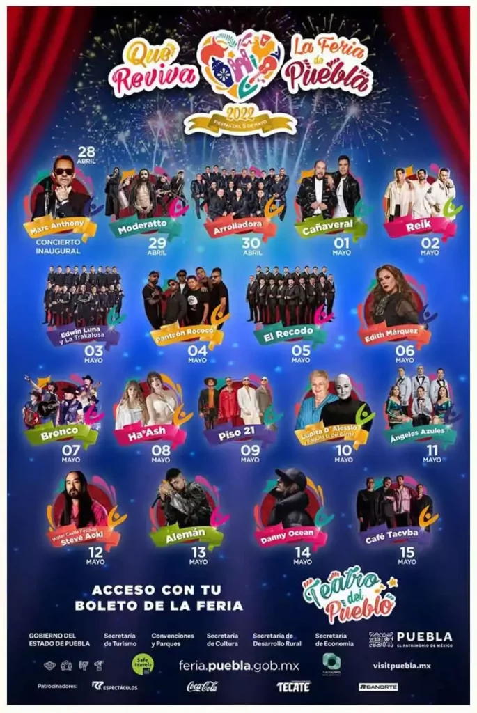 Feria de Puebla; Teatro del Pueblo.
