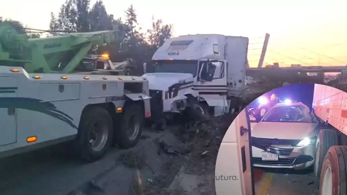 Accidente en la autopista México-Puebla.