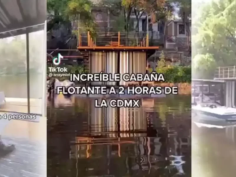 Cabañas flotantes en Valsequillo.