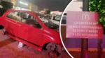 Le roban las llantas afuera del McDonald's de Plaza San Pedro
