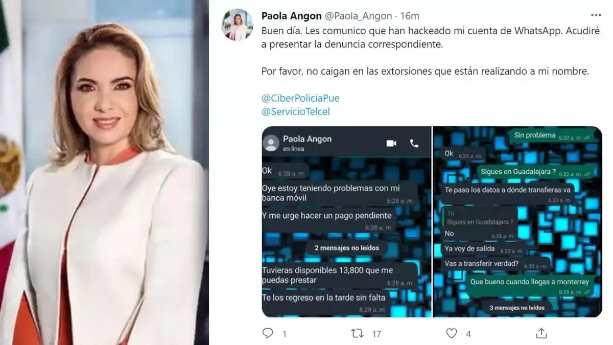 Paola Angon, alcaldesa de San Pedro Cholula.