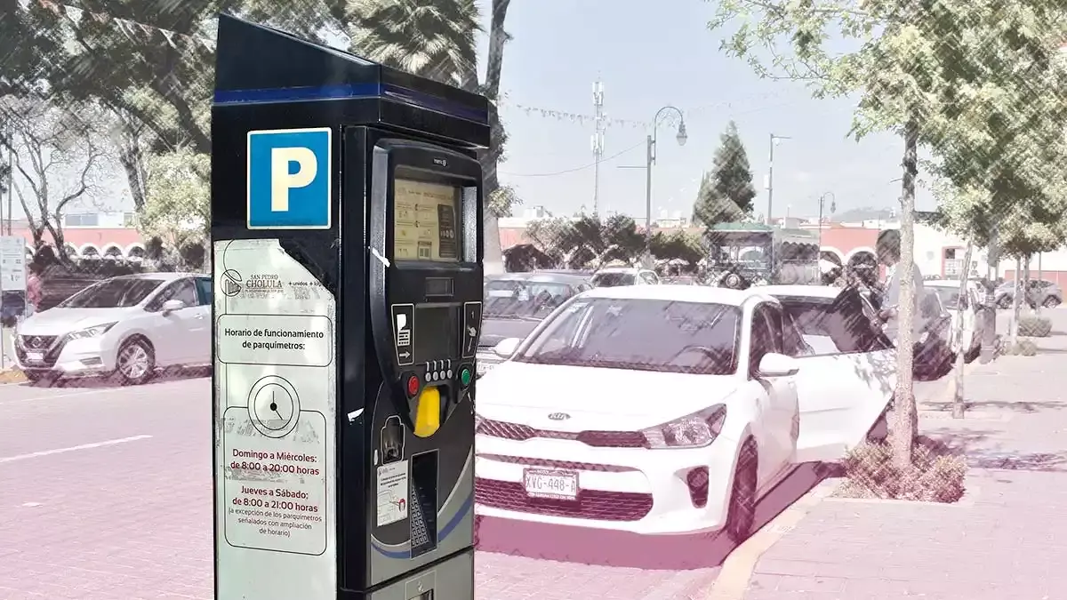 Parquímetros en Puebla.