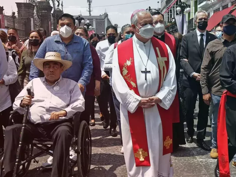 Procesión del Viernes Santo en Puebla.