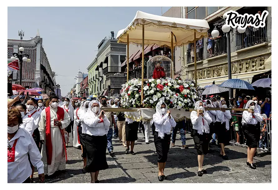 Procesión del Viernes Santo en Puebla.