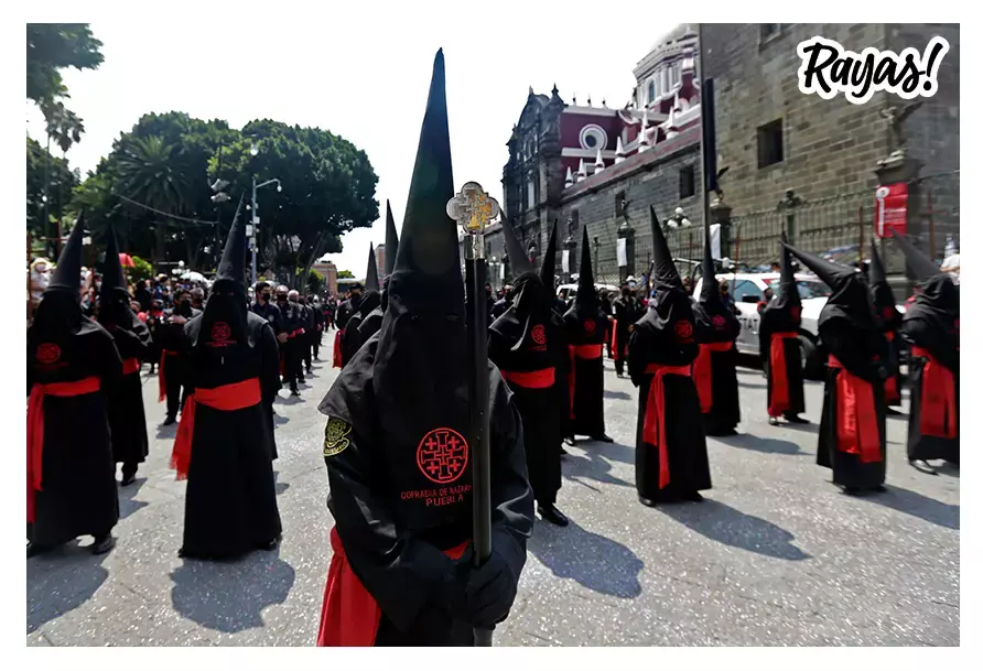 Procesión del Viernes Santo en Puebla.