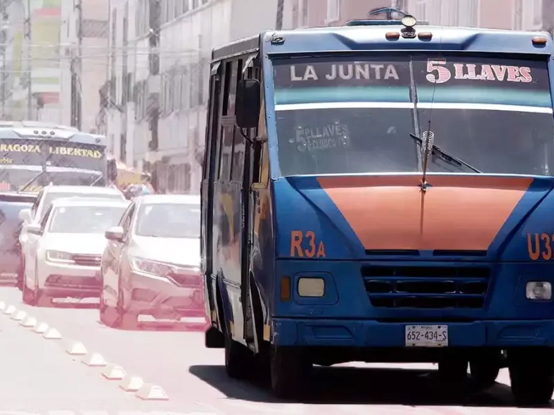 Transporte público en Puebla.