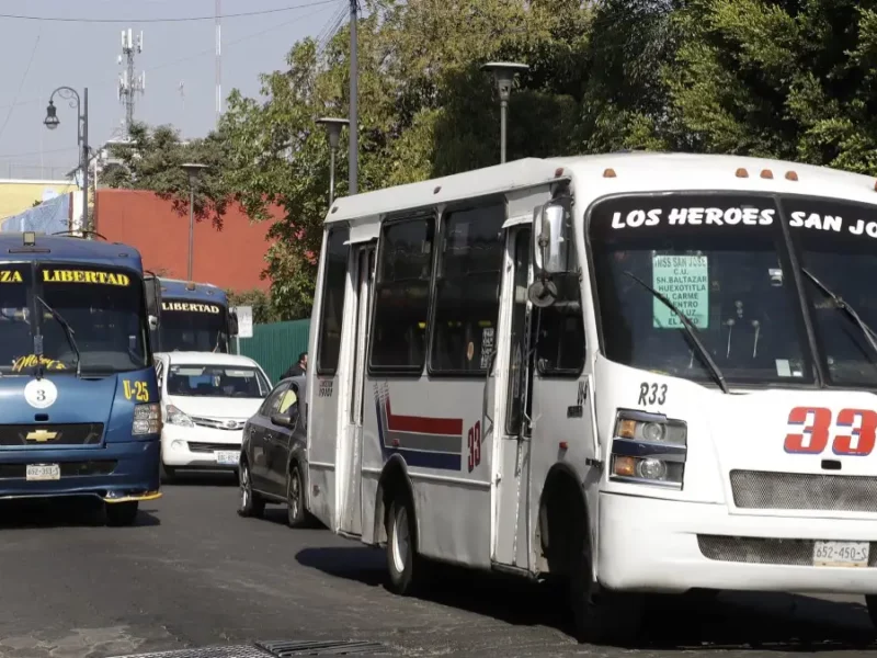 Transporte público en Puebla.