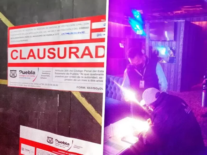 11 establecimientos en Puebla fueron clausurados por venta ilegal de bebidas alcohólicas