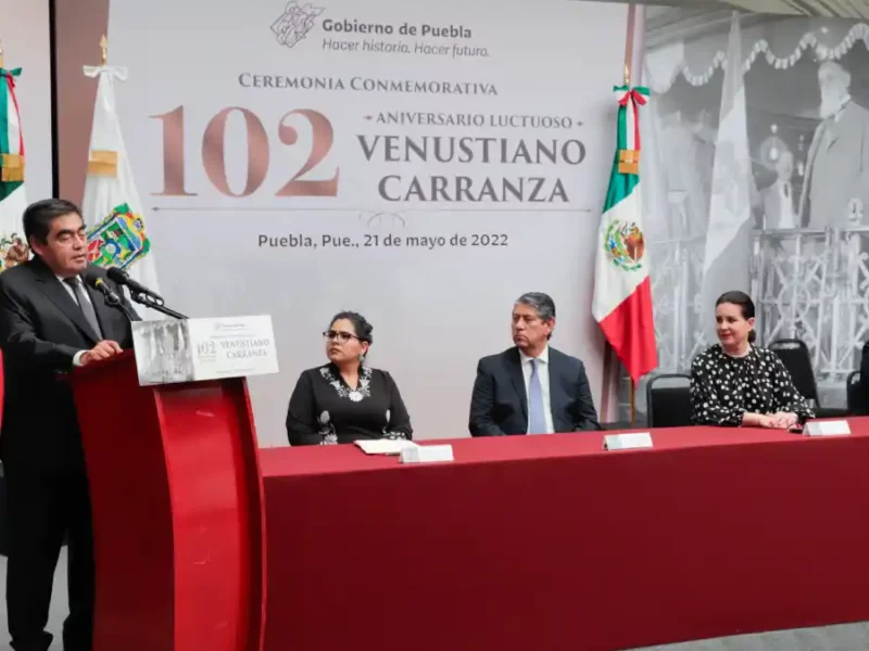 Preside MBH ceremonia al 102 Aniversario luctuoso de Venustiano Carranza