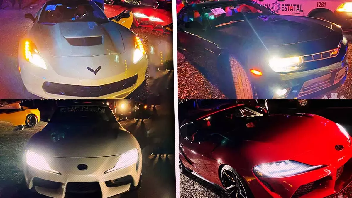 Aseguran 4 autos involucrados en arrancones en Puebla.