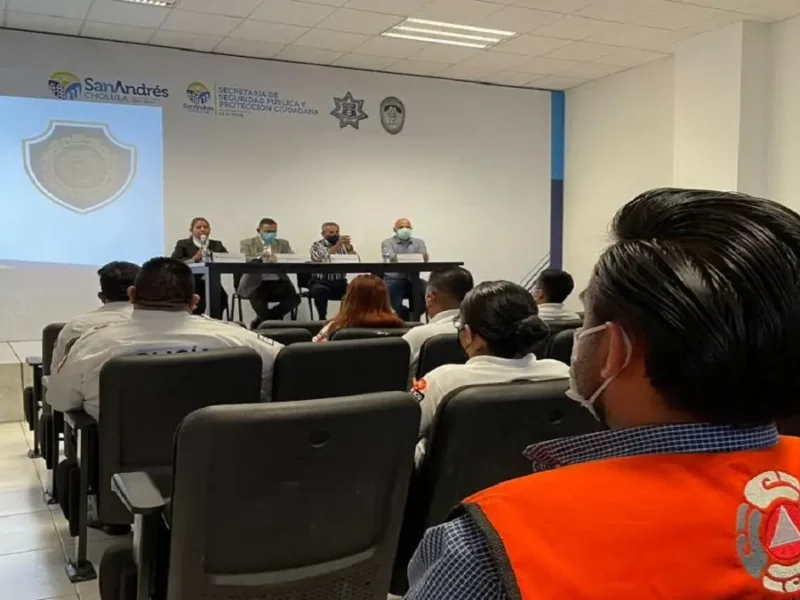 Realiza Seguridad Pública de San Andrés Cholula Capacitación en Materia de Protección Civil