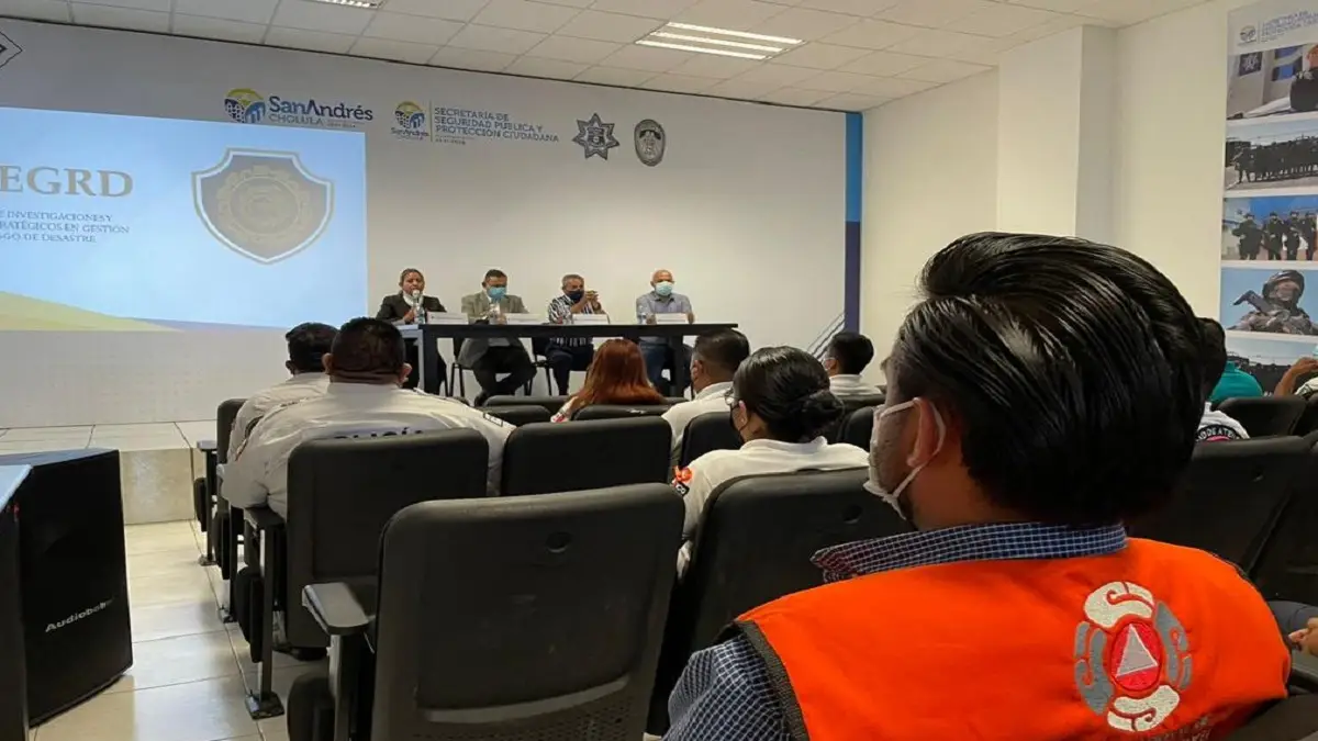 Realiza Seguridad Pública de San Andrés Cholula Capacitación en Materia de Protección Civil