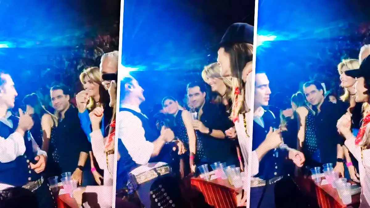 Chain se divierte en primera fila del concierto de Alejandro Fernández
