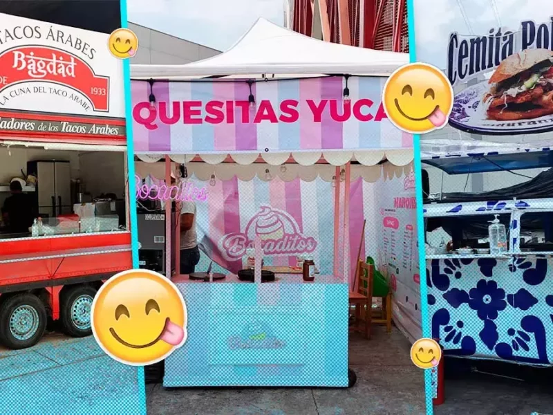 Esto puedes comer en la zona de Food Trucks de  la Feria de Puebla