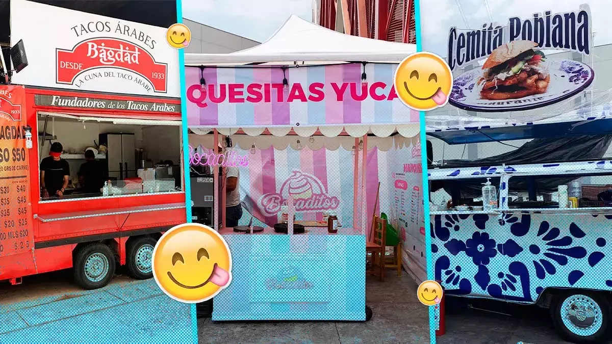 Esto puedes comer en la zona de Food Trucks de  la Feria de Puebla