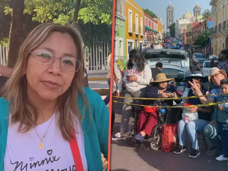 Personas mayores y con discapacidad buscan espacios en el desfile del 5 de mayo