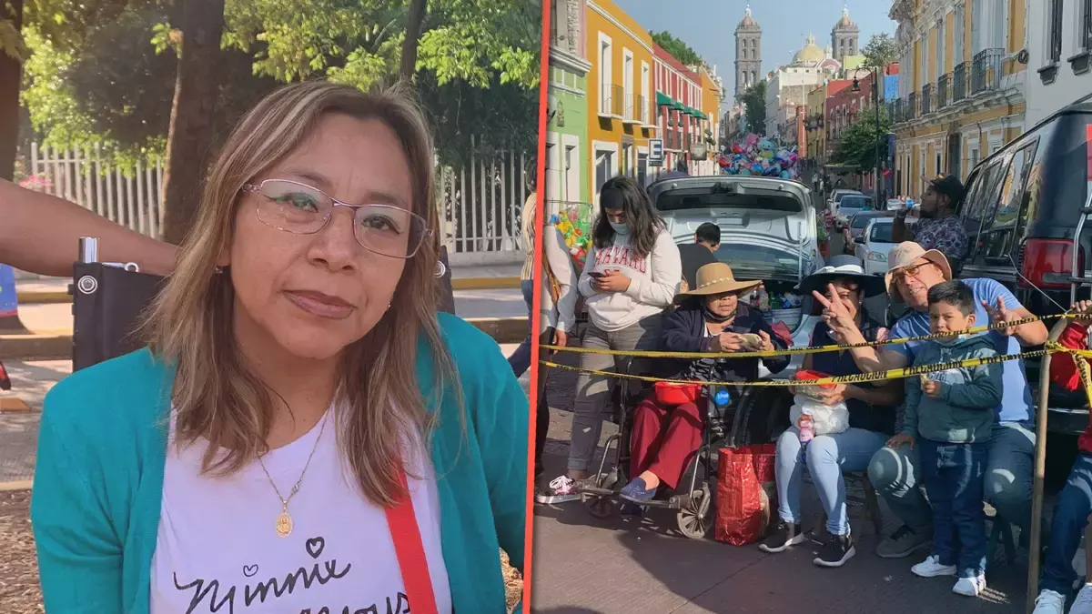 Personas mayores y con discapacidad buscan espacios en el desfile del 5 de mayo