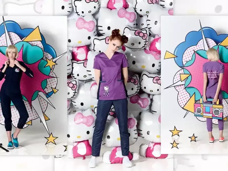 Uniformes médicos de Hello Kitty.