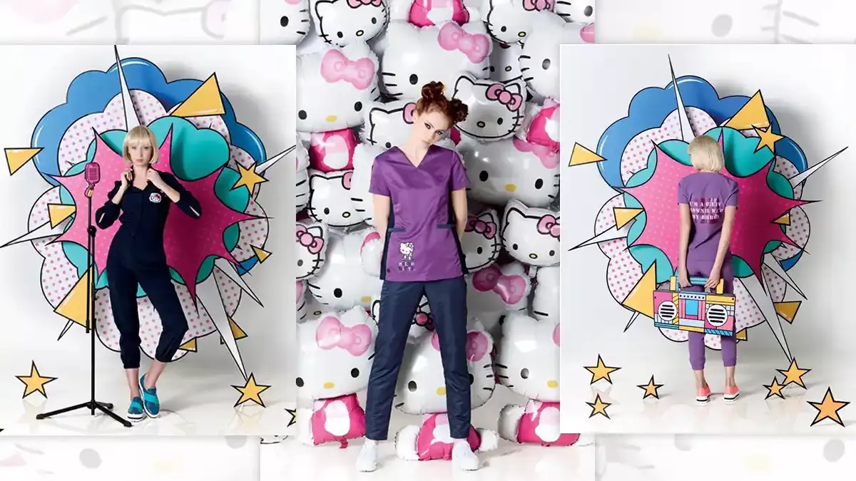 Uniformes médicos de Hello Kitty.