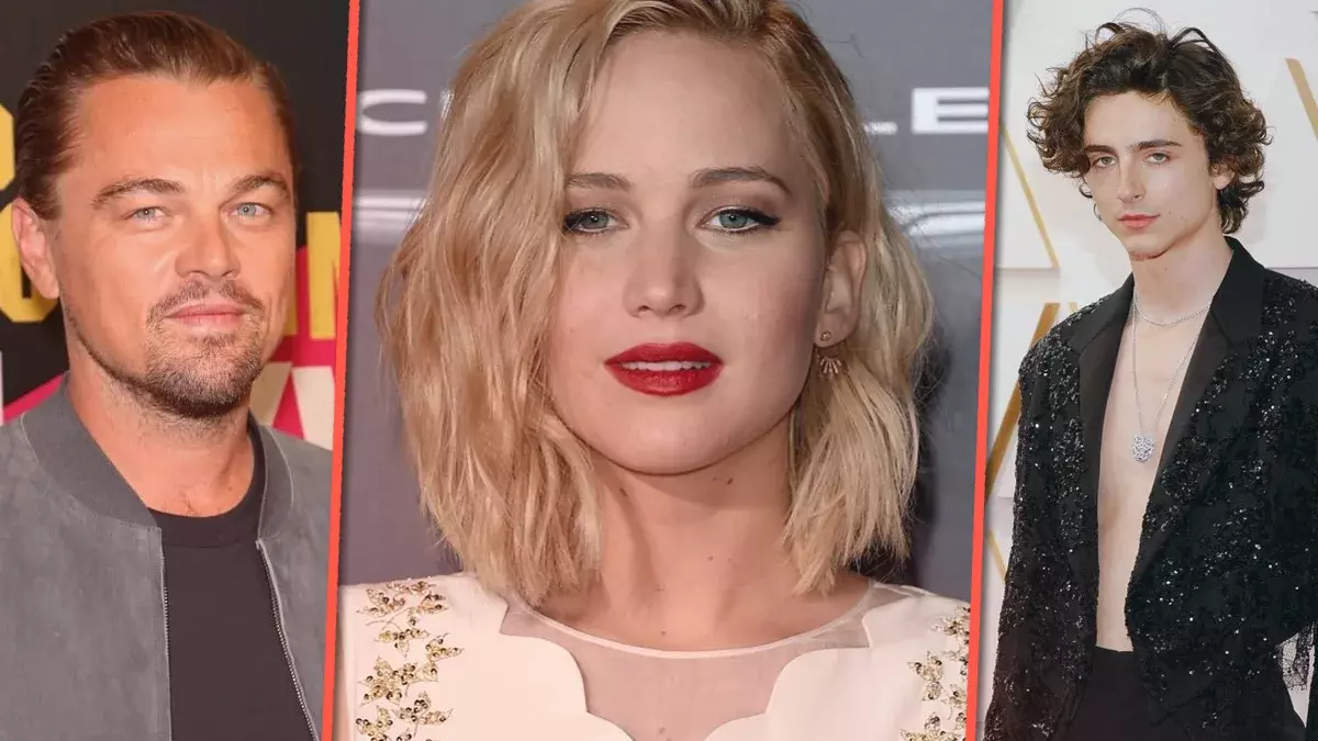 Leonardo DiCaprio, Jennifer Lawrence y Timothée Chalamet.