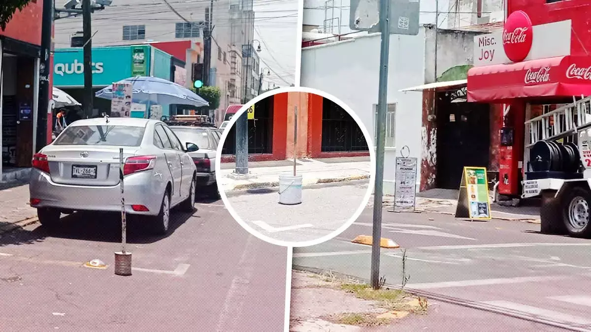 Locatarios de Puebla desconocen multas por apartar lugares; siguen obstruyendo la vía pública