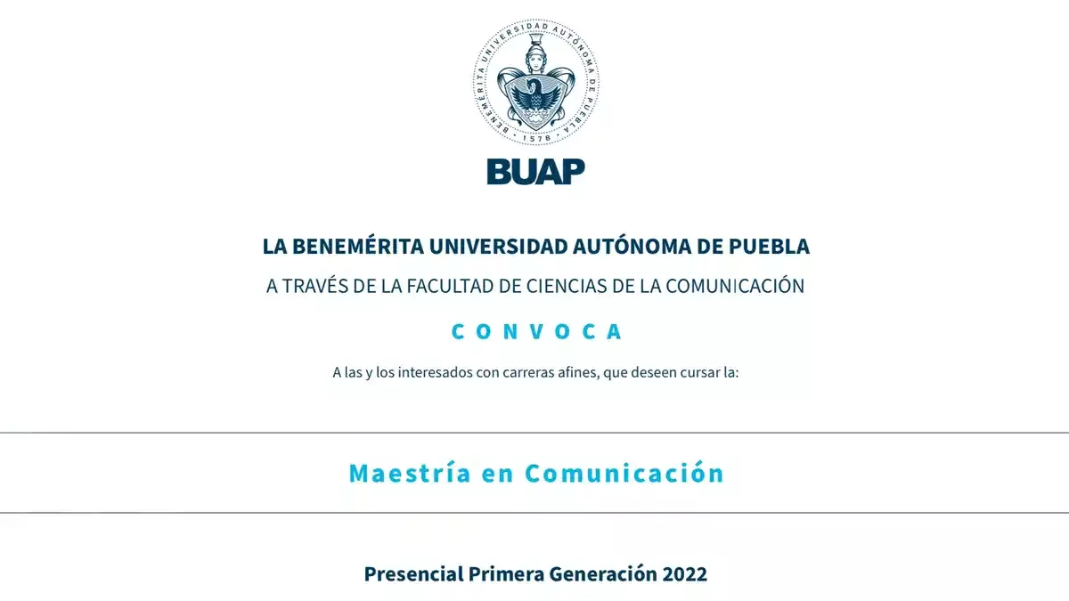 Maestría en Comunicación BUAP.