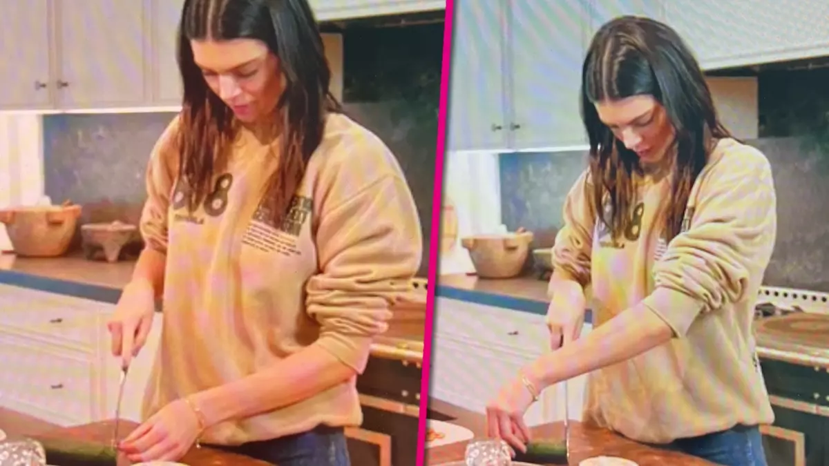 Critican a Kendall Jenner por no saber cortar un pepino.