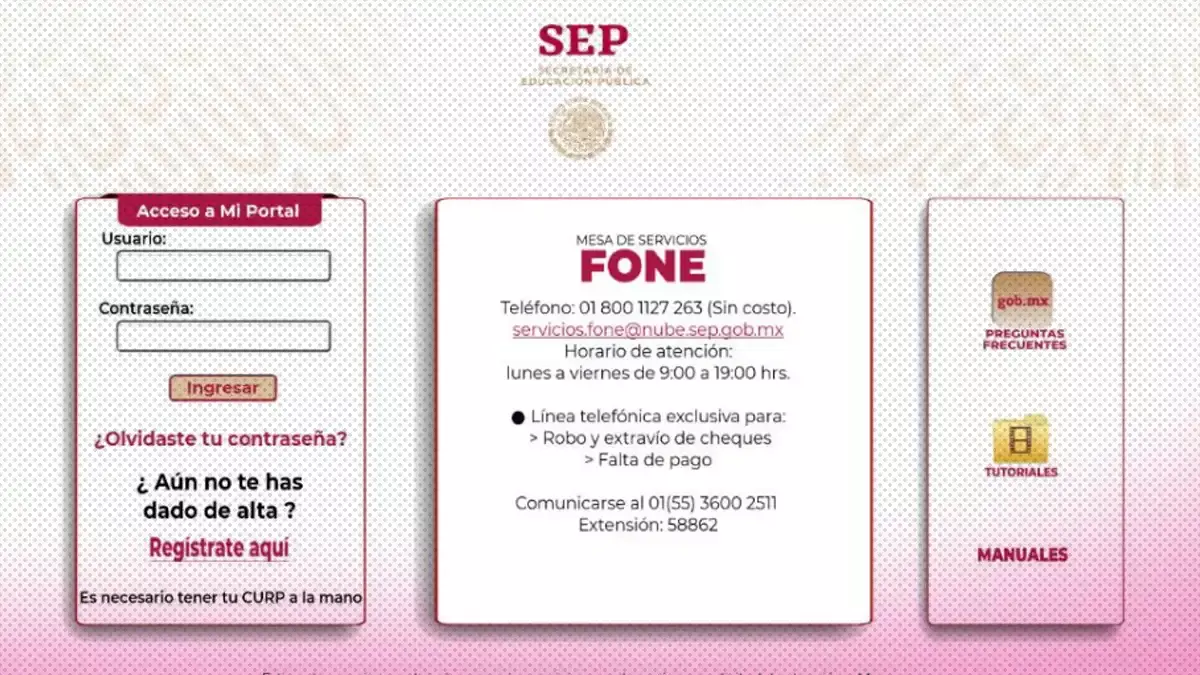 FONE: descarga tus recibos y talones de pago si trabajas en la SEP