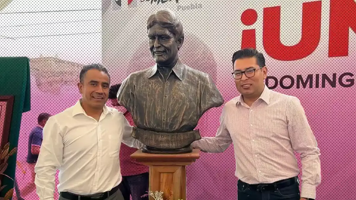 Le hacen busto al papá de Néstor Camarillo en Quecholac