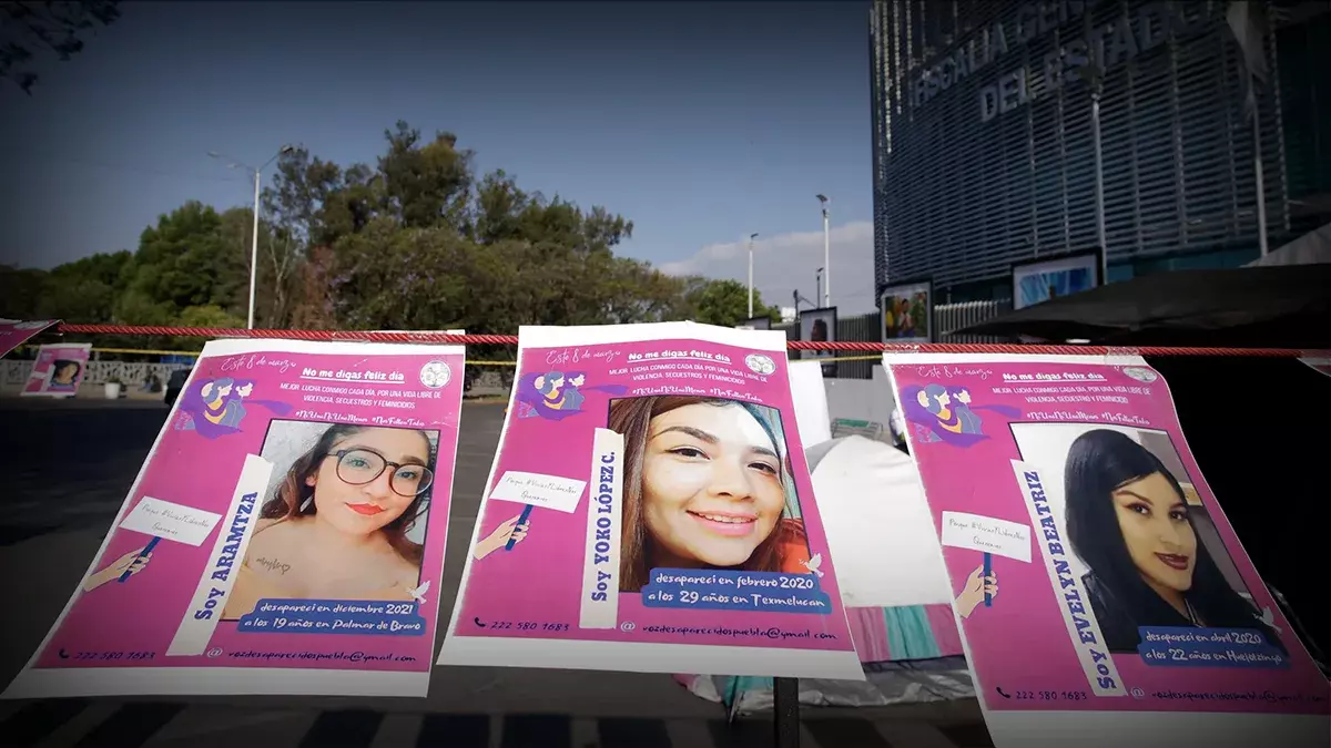 Madres buscadoras de Puebla retiran plantón.