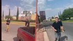 Sujeto agrede a automovilista con el bastón del volante de su carro