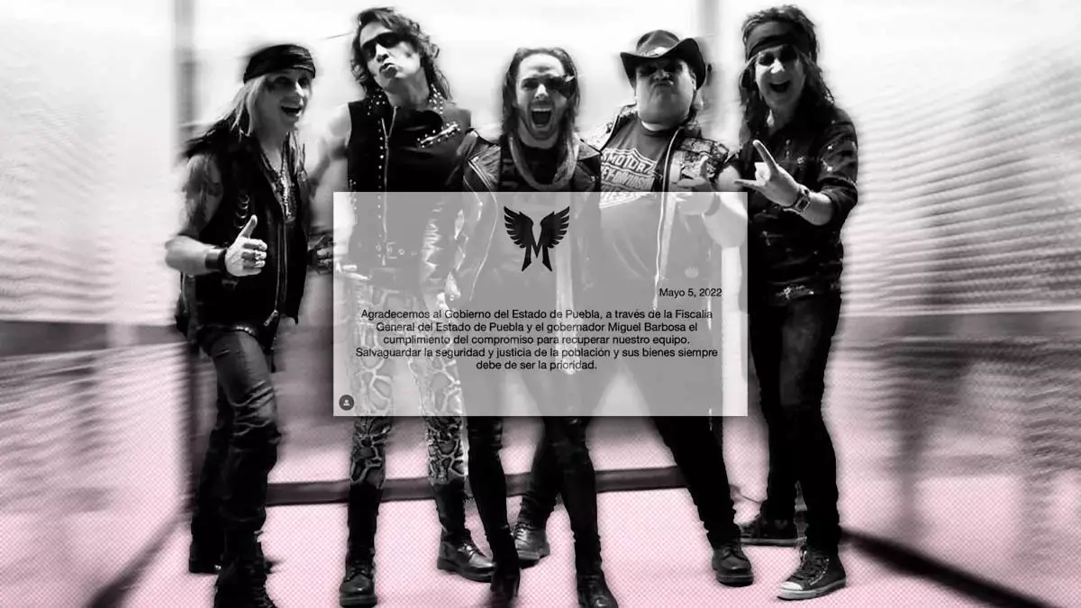 Recuperan instrumentos de Moderatto robados en camino a la Feria de Puebla