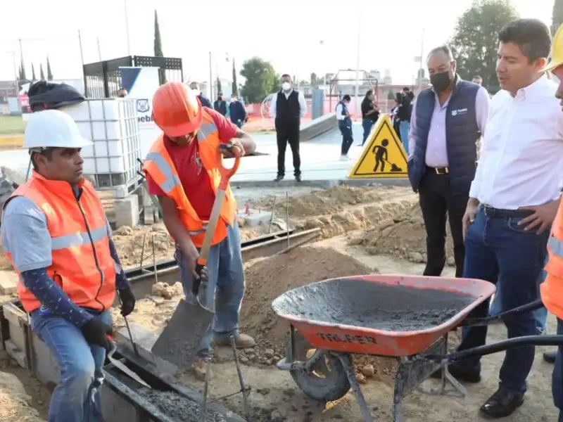 Eduardo Rivera Pérez supervisa avance de obra del parque Romero Vargas