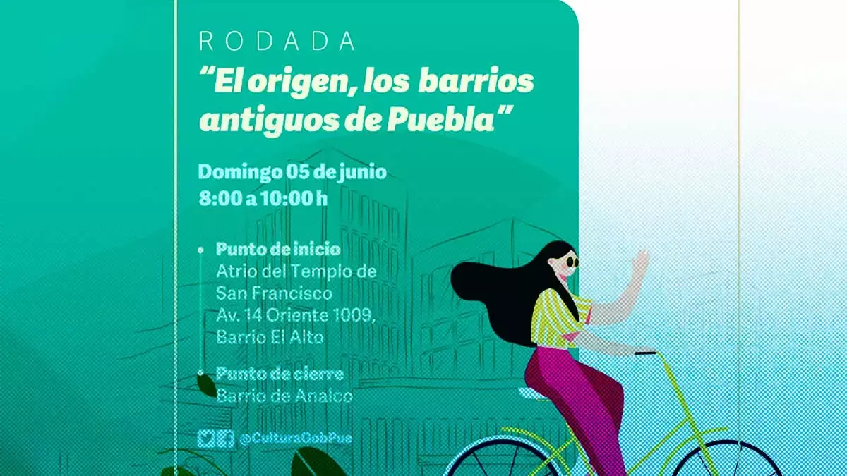 Súmate a la rodada por los barrios antiguos de Puebla