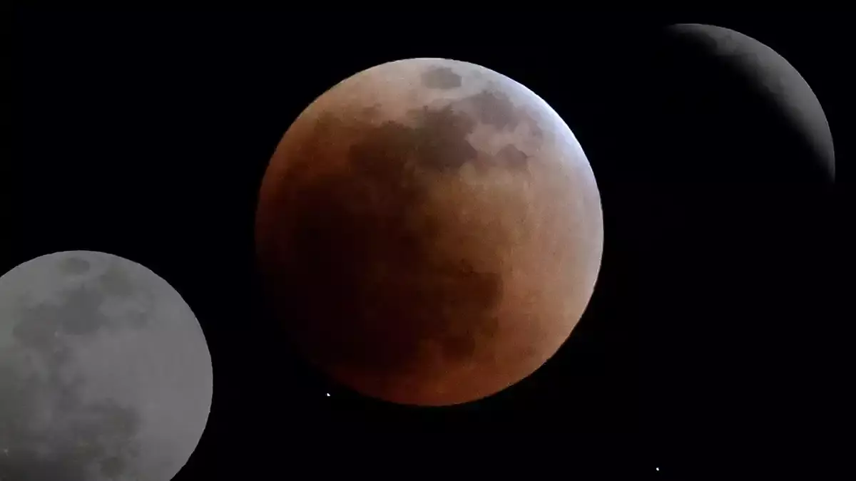 Eclipse lunar en México.