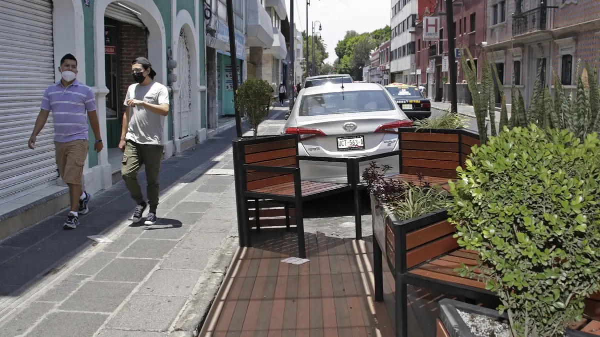 Parklets en Puebla.