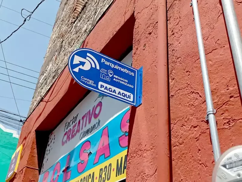 Parquímetros en Puebla.