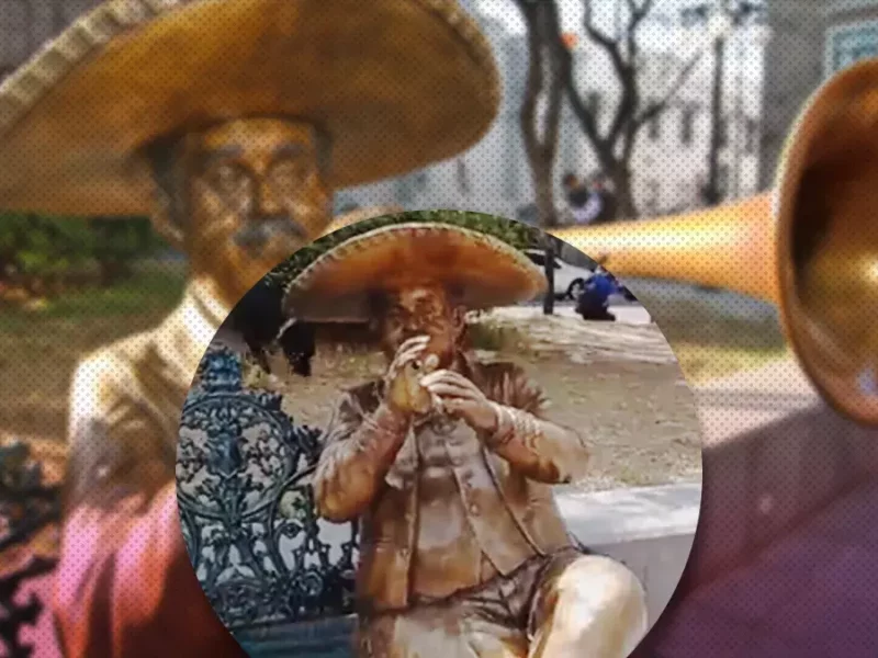 Vandalizan estatua en Puebla.